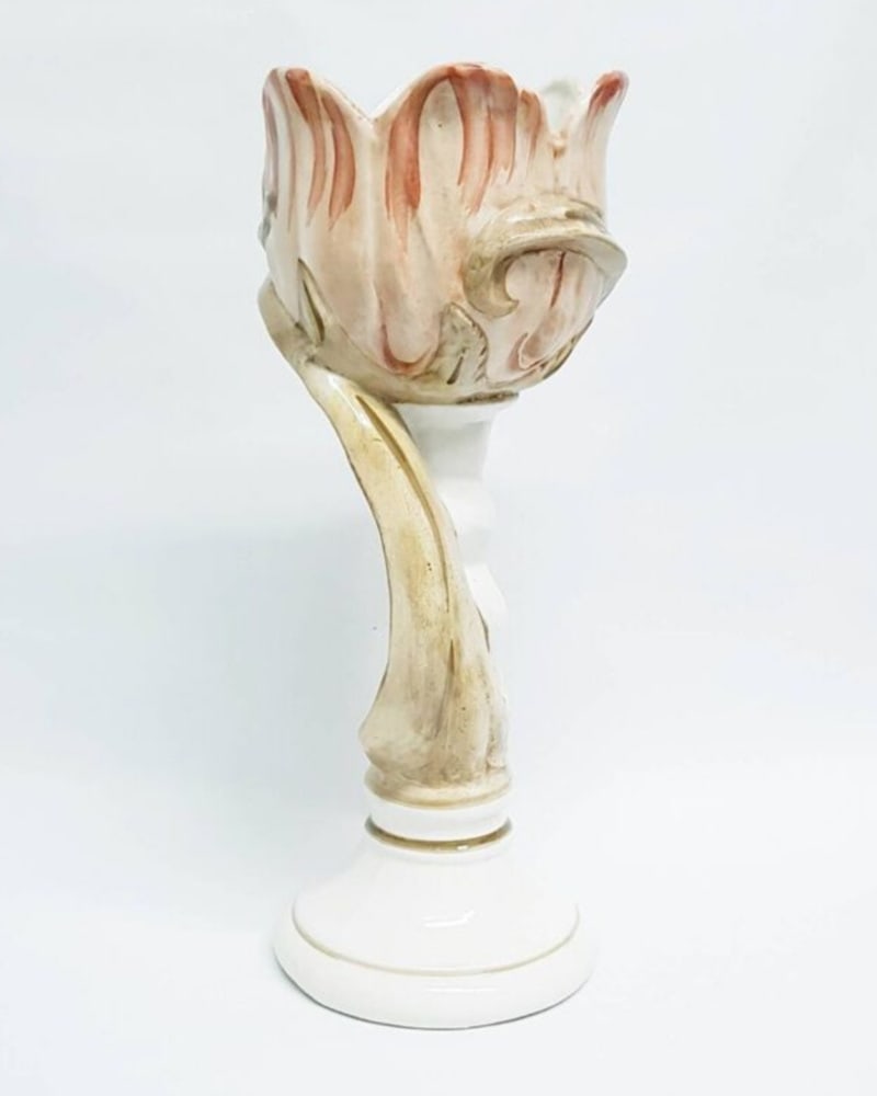 Large Hand Glazed Flower Vase by Capodimonte - 2