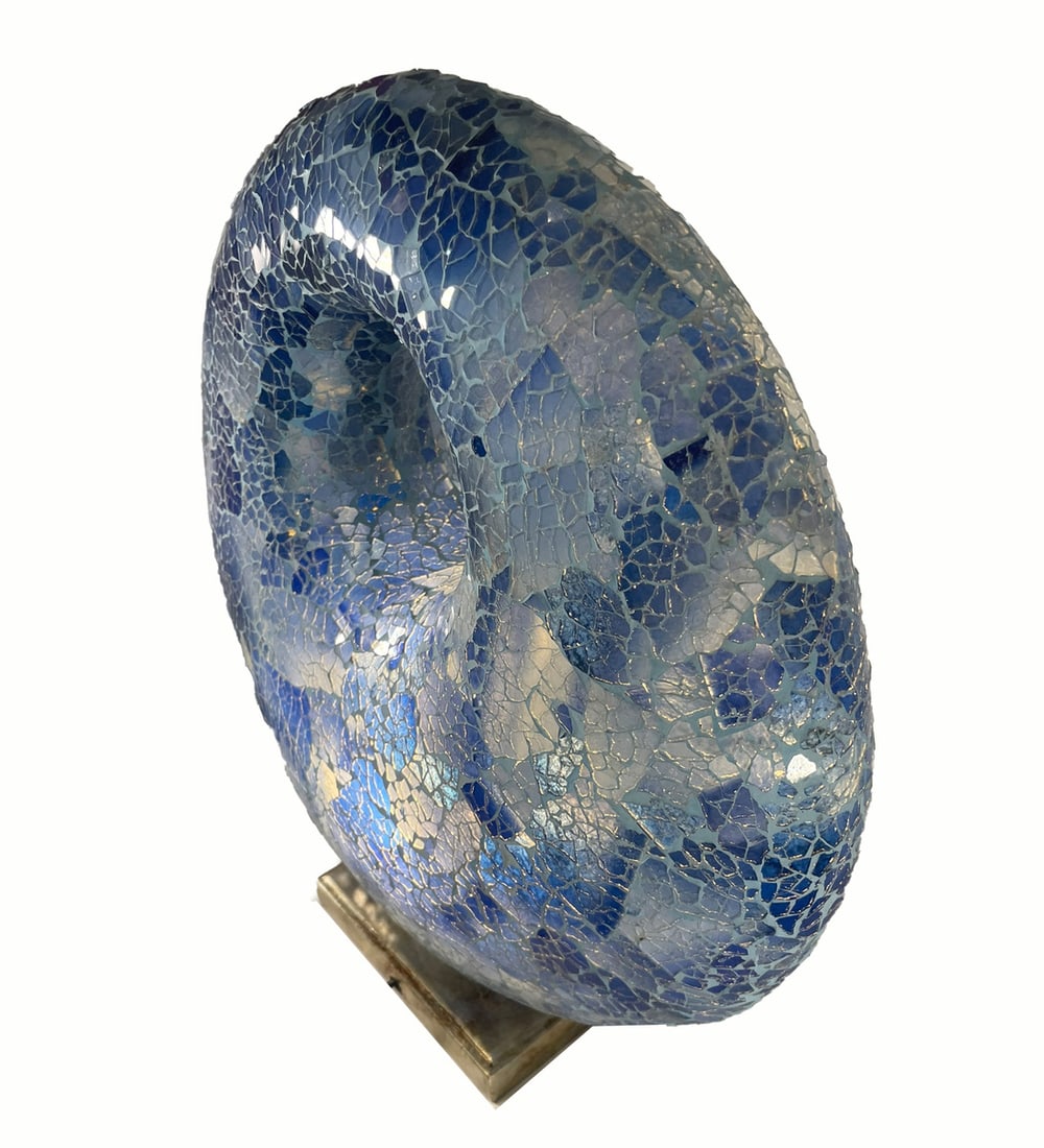 Sculptural Crackled Glass Mosaic Table Lamp, 1990s - 10