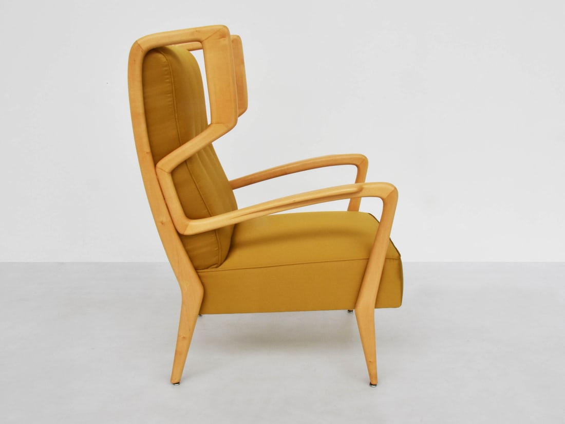 Armchairs in Satin by Orlando Orlandi, 1951, Set of 2 - 4
