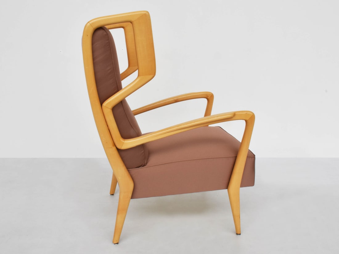 Armchairs in Satin by Orlando Orlandi, 1951, Set of 2 - 8