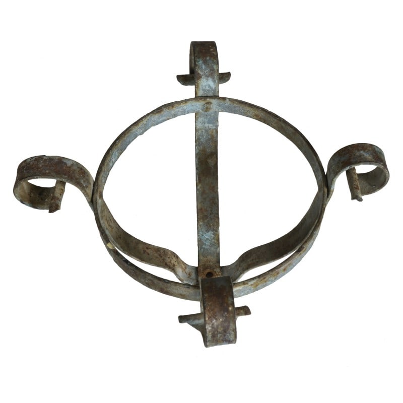 Antique Iron Vase Holders, Set of 2 - 2