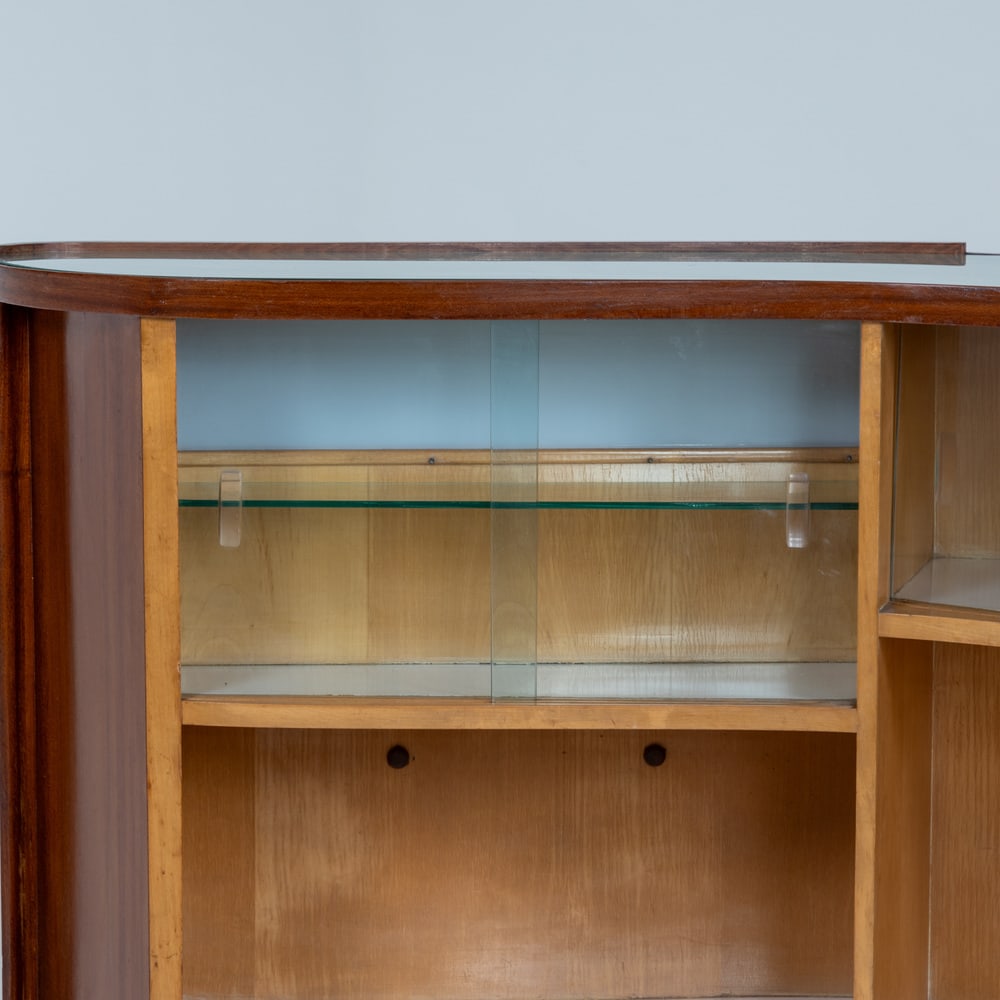 Vintage Italian Bar with Bar Stools, 1950s, Set of 4 - 9