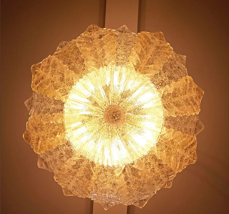 Murano Glass Ceiling Light from Barovier & Toso, 1970s - 10