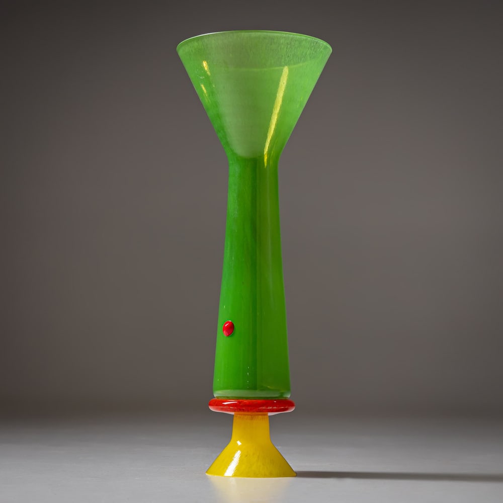 B.A.G. Series Green Vase from Barovier & Toso, Italy - 2