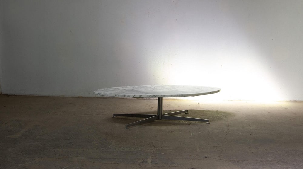 Large Oval Marble Coffee Table by Kin for Arflex, 1970s - 2