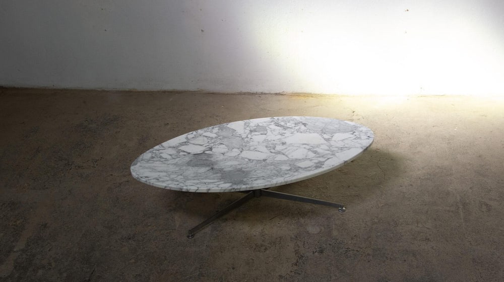 Large Oval Marble Coffee Table by Kin for Arflex, 1970s - 3