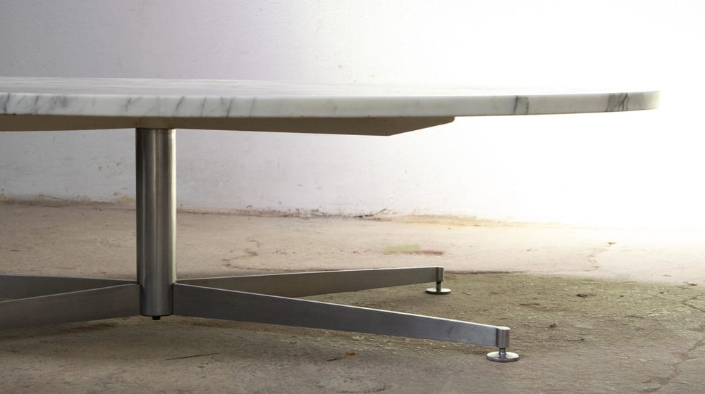 Large Oval Marble Coffee Table by Kin for Arflex, 1970s - 4