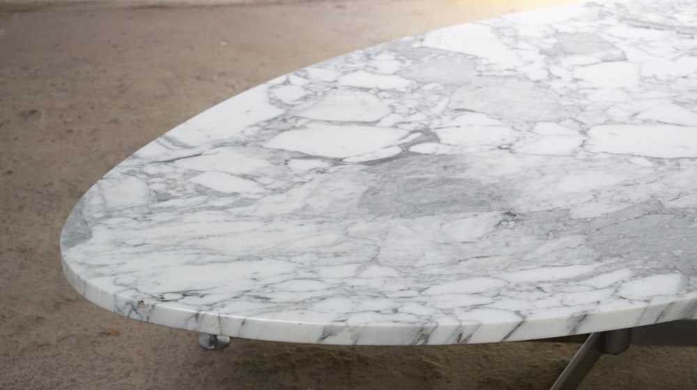 Large Oval Marble Coffee Table by Kin for Arflex, 1970s - 7