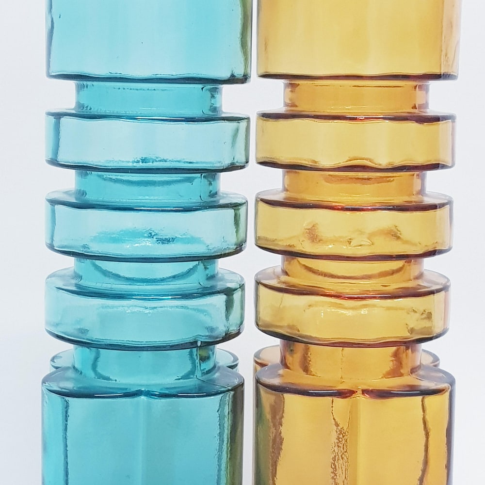 Italian Abstract Glass Bottles from Empoli, Set of 2 - 2