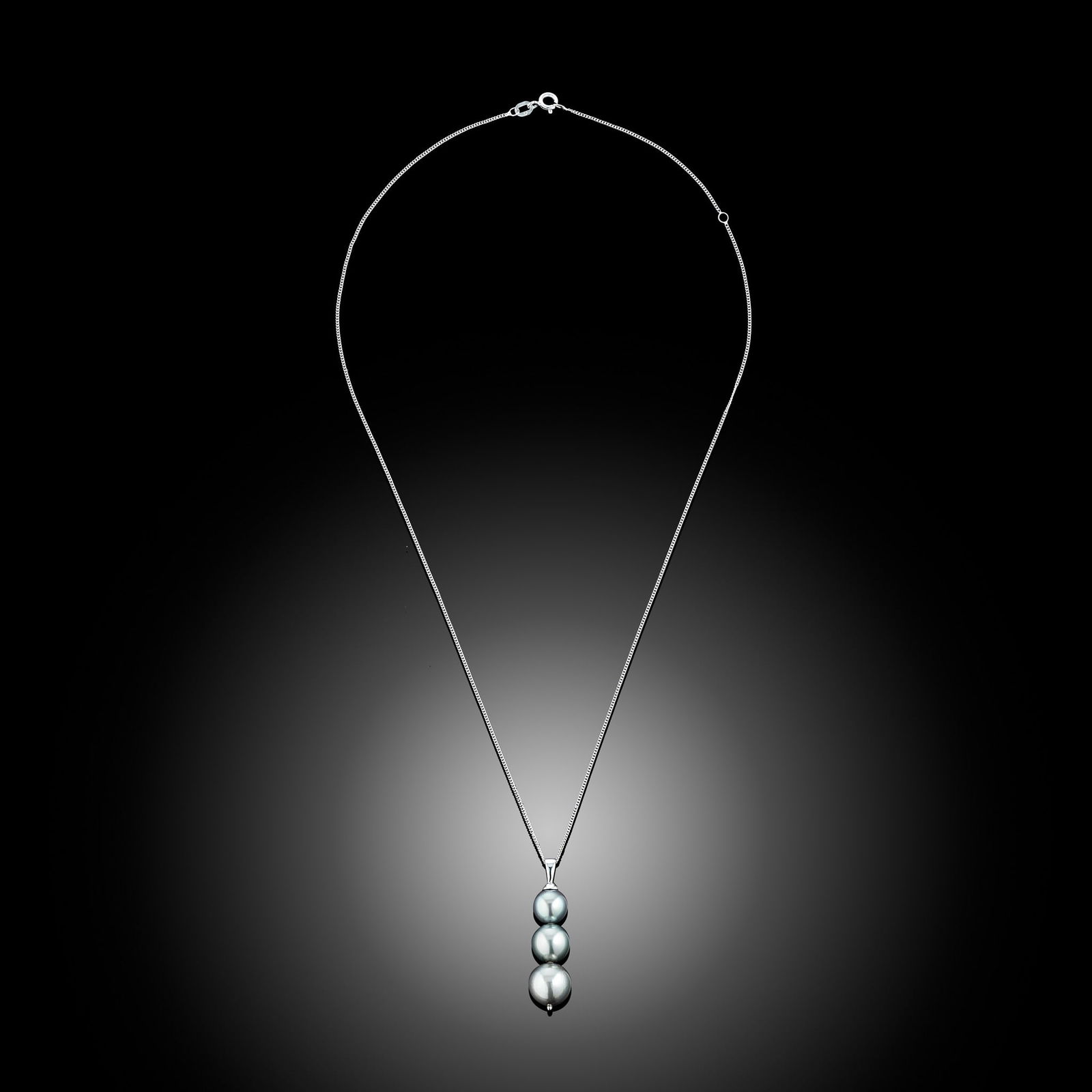 18 Carat Tahitian Graduated Pearl Pendant Necklace - 2