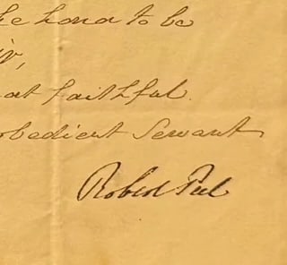 Sir Robert Peel, Hand Written And Signed Mounted Letter Presentation, 50cm x 35cm. COA Supplied On (1 of 3)