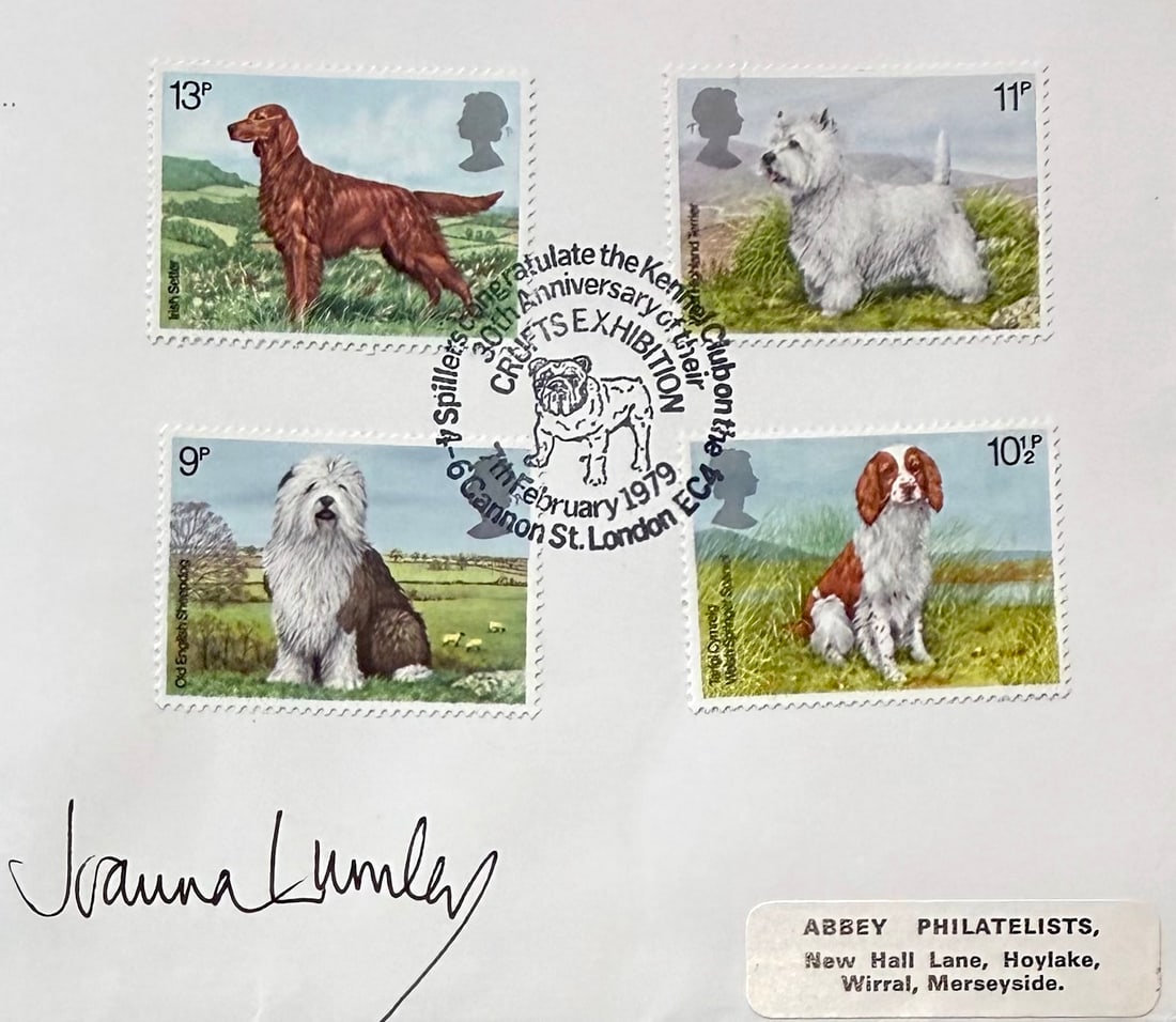 Joanna Lumley, Hand Signed First Day Cover, FDC, Postmarked 7th February 1979. COA Supplied On All (1 of 3)