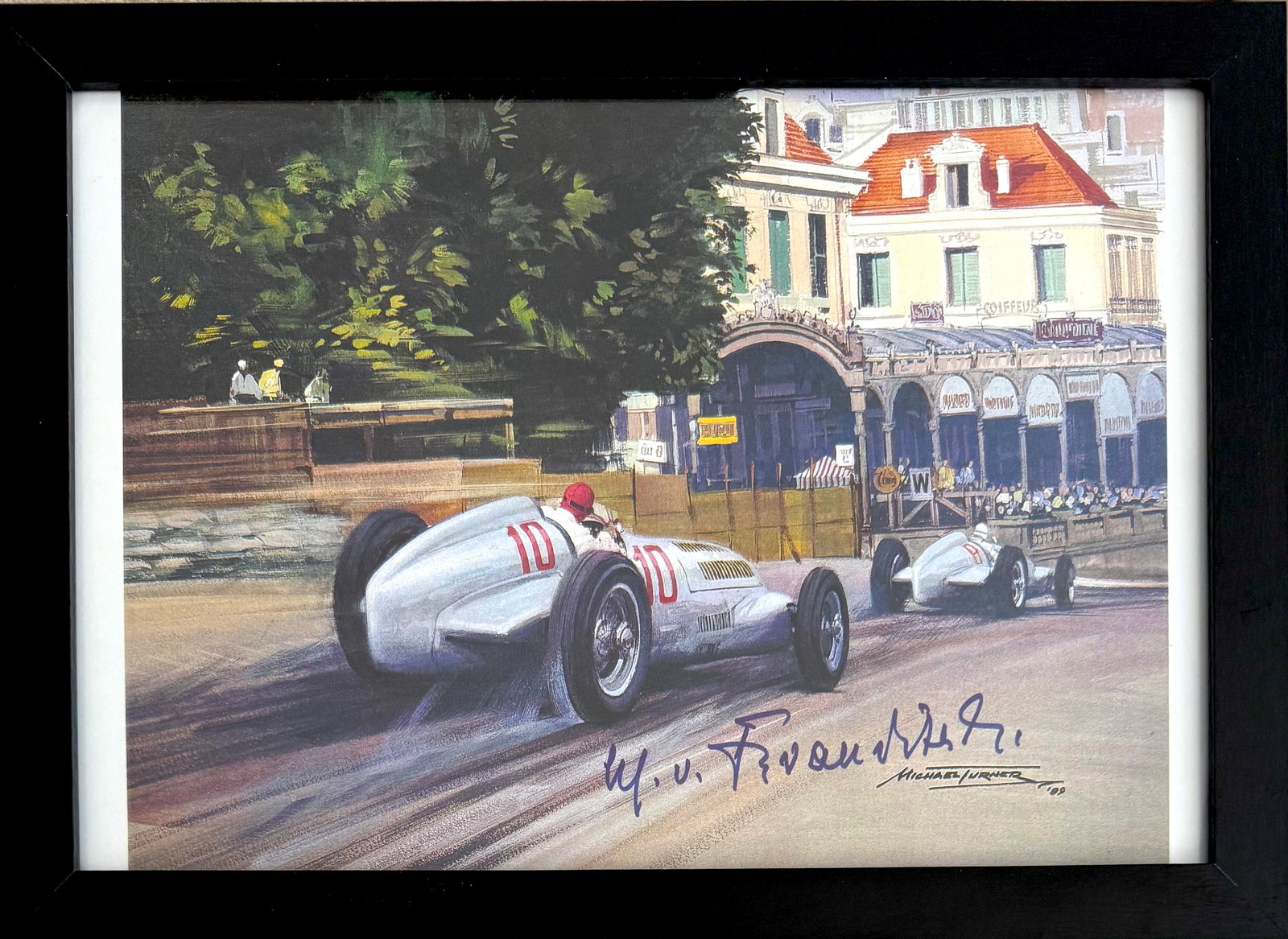 Manfred von Brauchitsch Hand Signed Silver Arrows Grand Prix 30cm x 20cm Print. COA Supplied On (1 of 3)