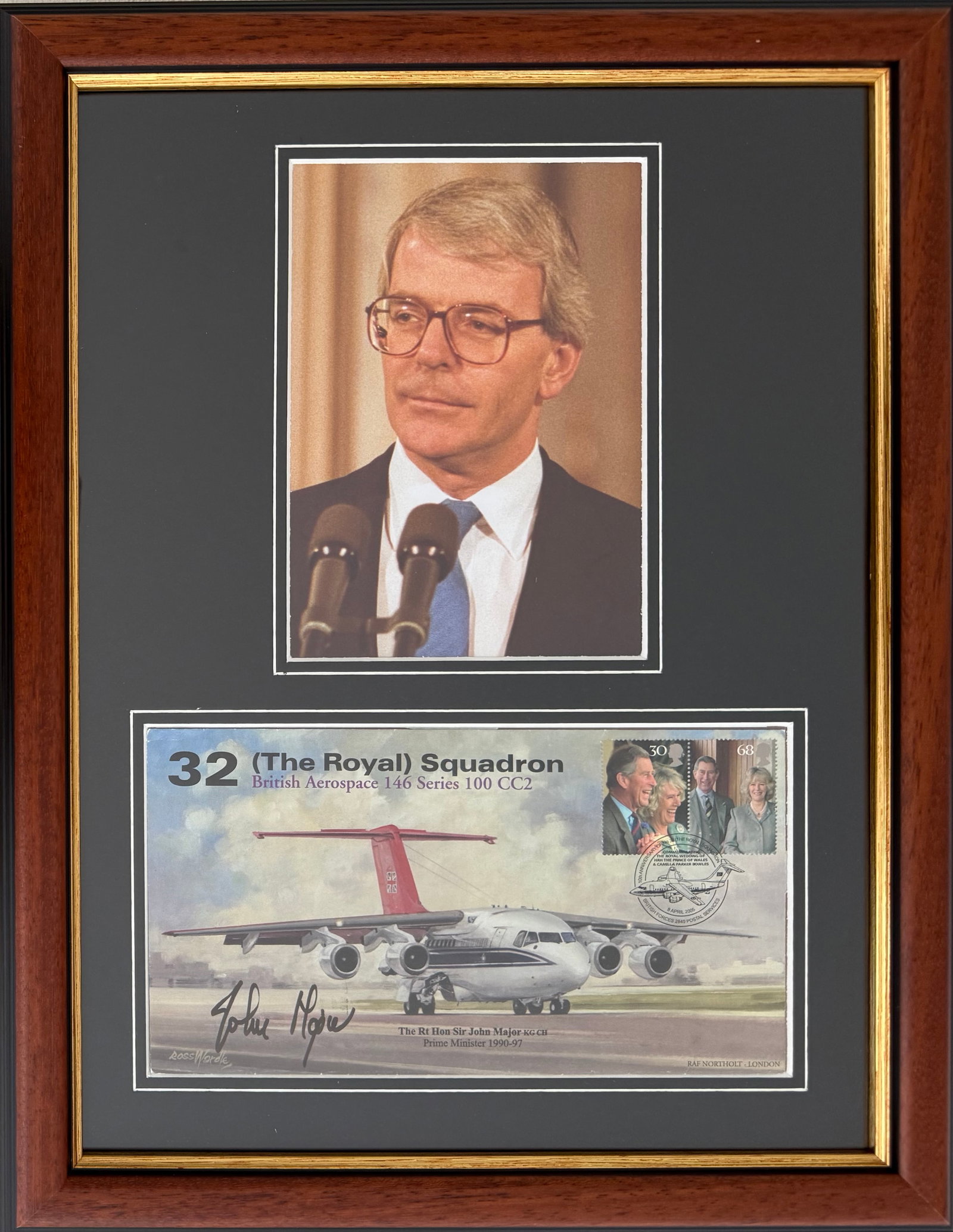 John Major, British Prime Minister, Hand Signed FDC First Day Cover, Framed 40cm x 30cm (1 of 3)