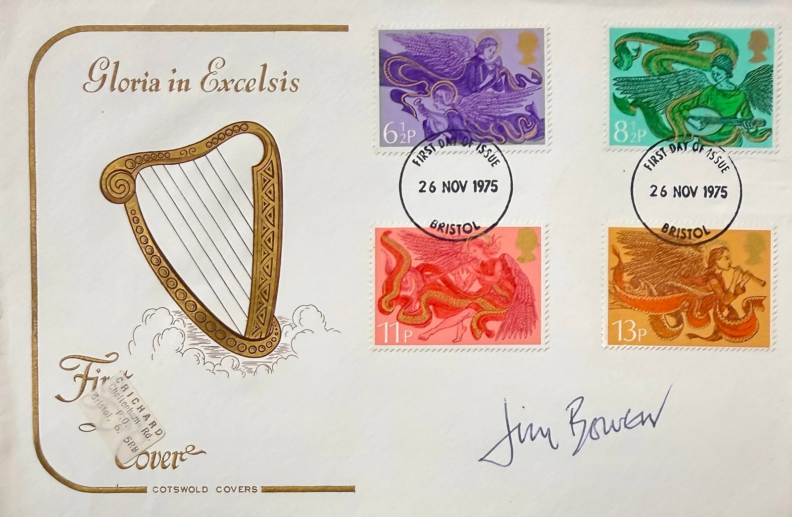 Jim Bowen, Hand Signed First Day Cover, FDC, Postmarked 26th November 1975. COA Supplied On All (1 of 3)