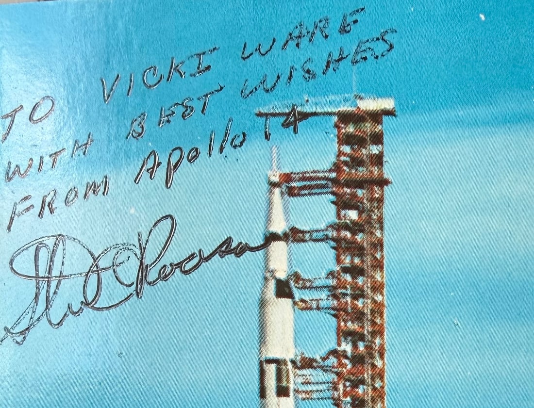 Stuart A. Roosa, Apollo 14 Astronaut, Hand Signed Postcard, COA Supplied On All Items Upon Request (1 of 3)