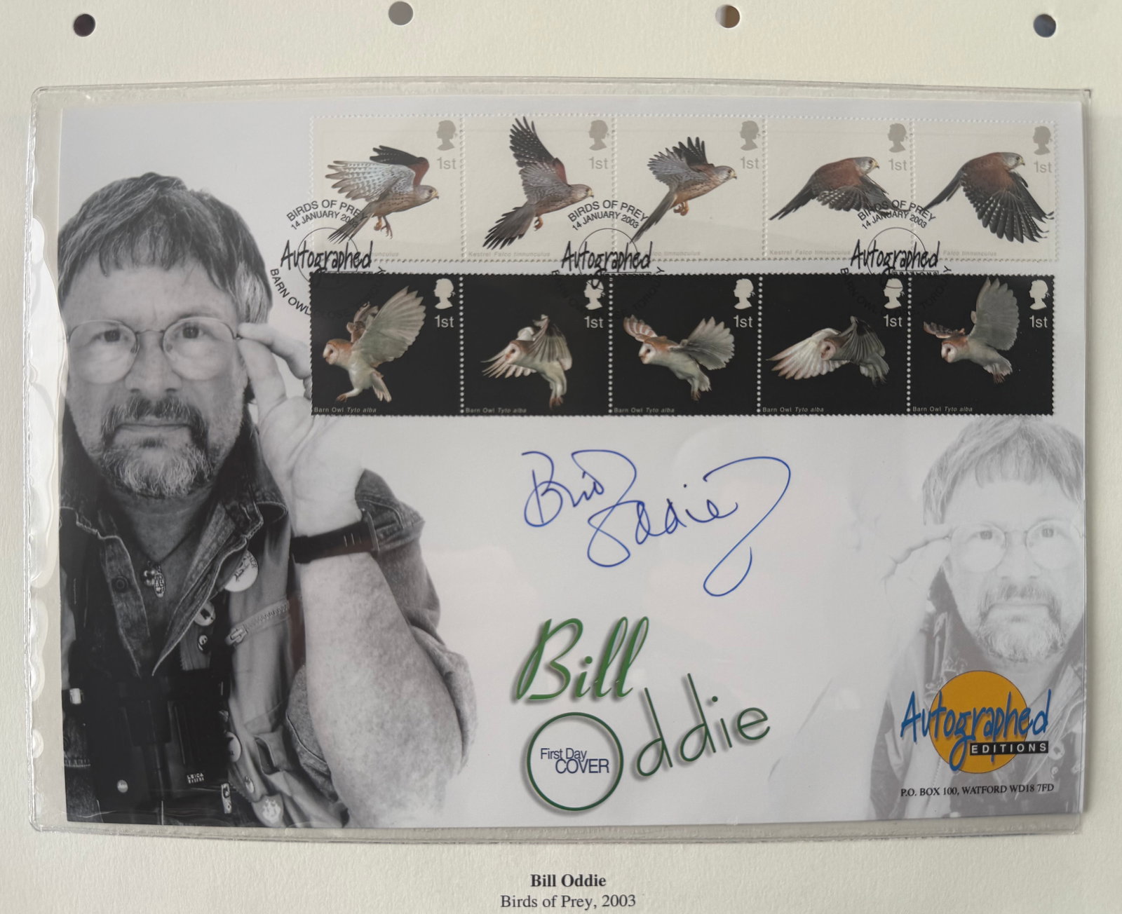 Bill Oddie, Hand Signed First Day Cover, FDC, Postmarked 14th January 2003. COA Supplied On All (1 of 3)