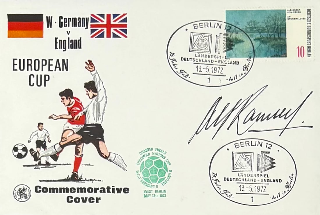 Sir Alf Ramsey, Hand Signed FDC, First Day Cover, Framed 40cm x 30cm. COA Supplied On All Items Upon (1 of 3)