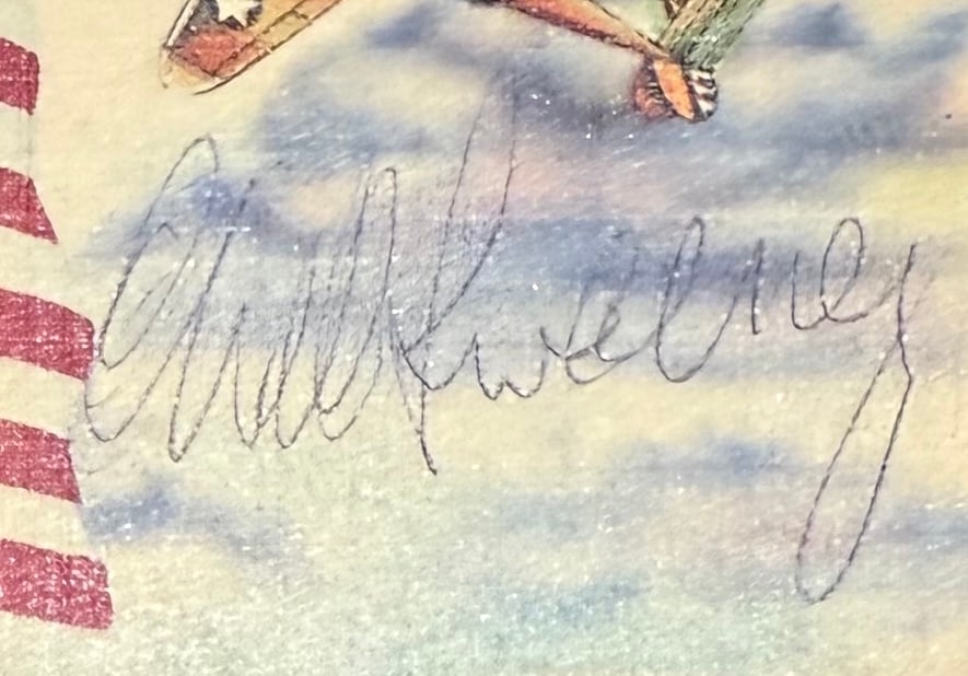 Charles Sweeney, Nagasaki 'Bockscar' Atomic Bomb Pilot, Hand Signed Rare Postcard. COA Supplied On (1 of 3)