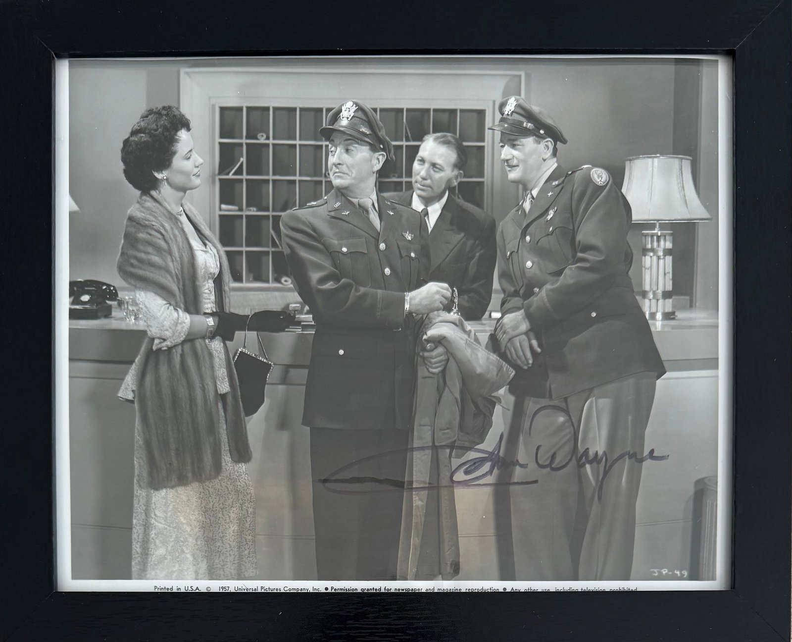 John Wayne, Hand Signed Framed 25cm x 20cm Original Film Photo. COA Supplied On All Items Upon: John Wayne, Hand Signed Framed 25cm x 20cm Original Film Photo. COA Supplied On All Items Upon Request