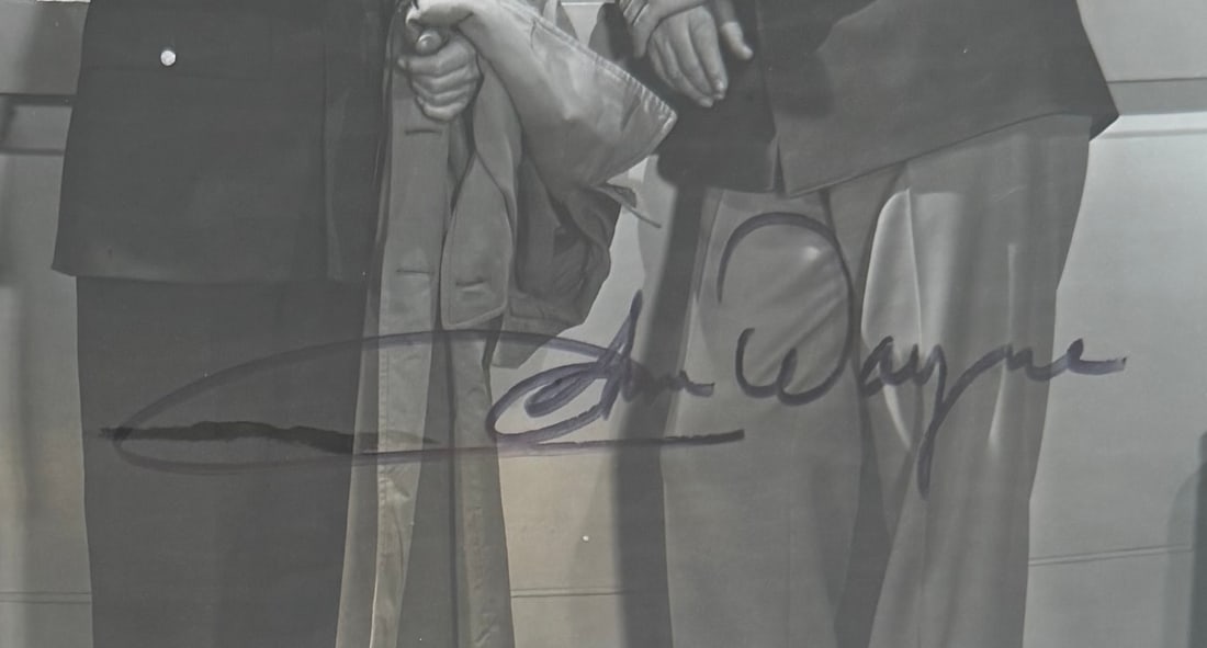 John Wayne, Hand Signed Framed 25cm x 20cm Original Film Photo. COA Supplied On All Items Upon - 2