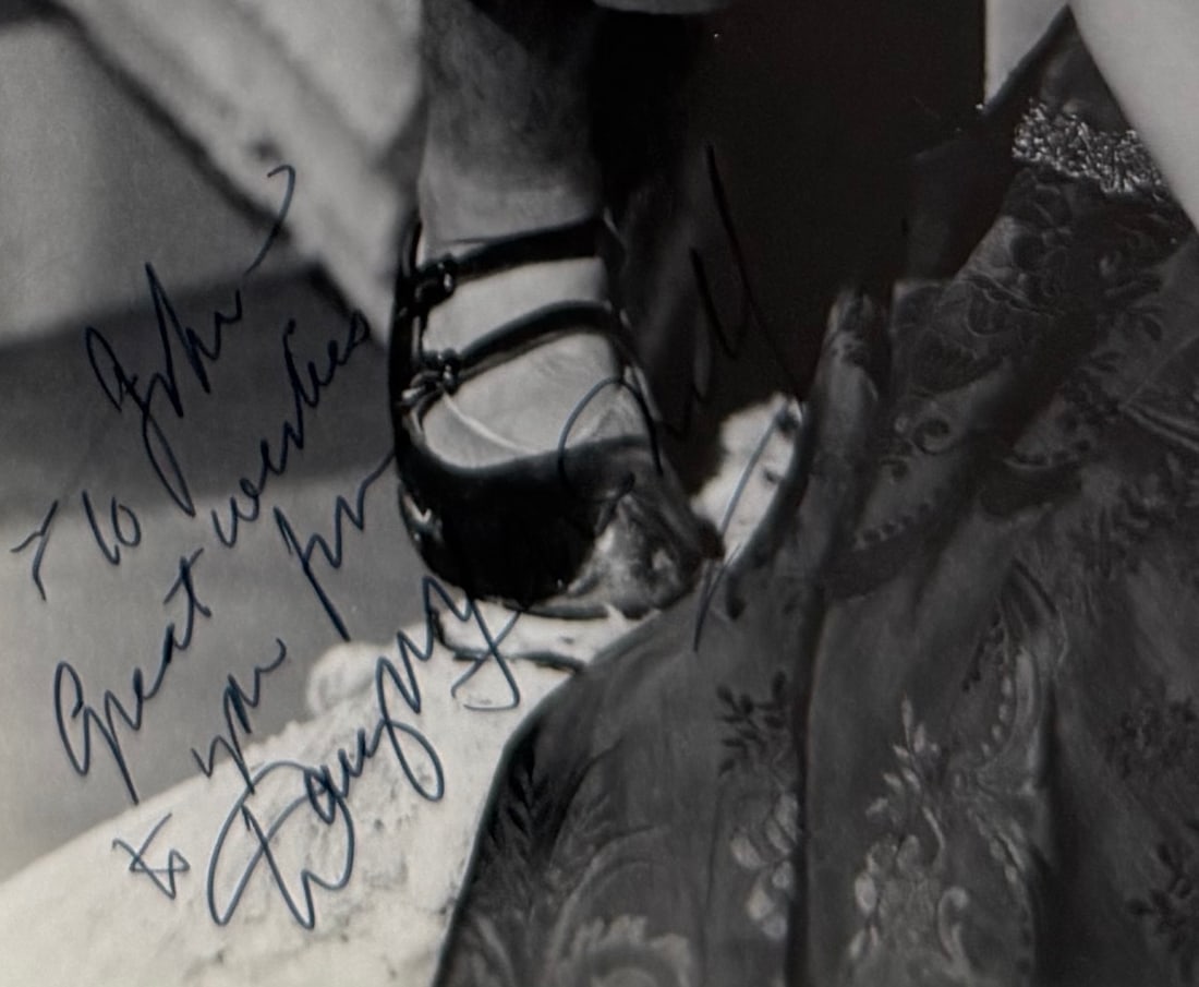 Douglas Fairbanks Jr. Hand Signed 25cm x 20cm Official Film Photo. COA Supplied On All Items Upon: Douglas Fairbanks Jr. Hand Signed 25cm x 20cm Official Film Photo. COA Supplied On All Items Upon Request