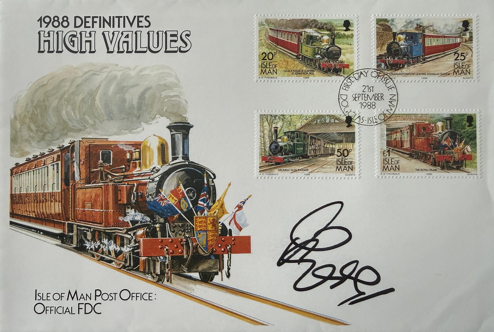 David Essex, Hand Signed First Day Cover, FDC, Postmarked 21st September 1988. COA Supplied On All: David Essex, Hand Signed First Day Cover, FDC, Postmarked 21st September 1988. COA Supplied On All Items Upon Request