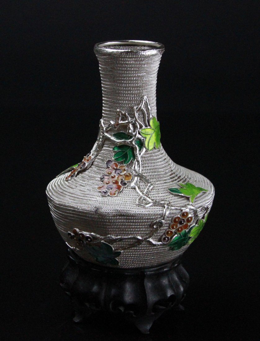 A Silver Enamel Vase (1 of 4)