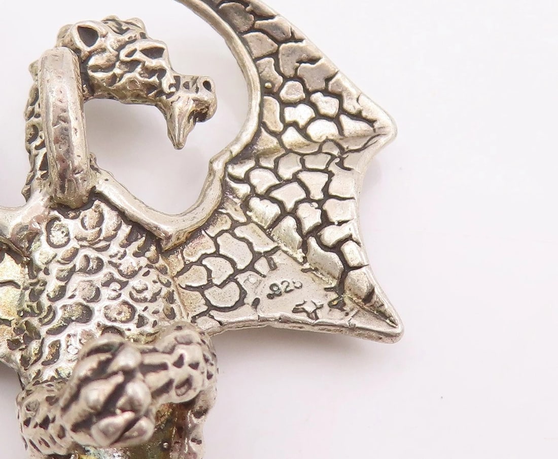 Silver Dragon Brooch - 3