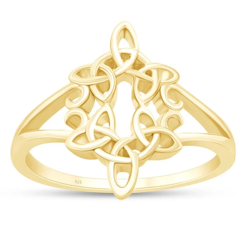 GOLD-TONE CELTIC KNOT STATEMENT RING (1 of 4)