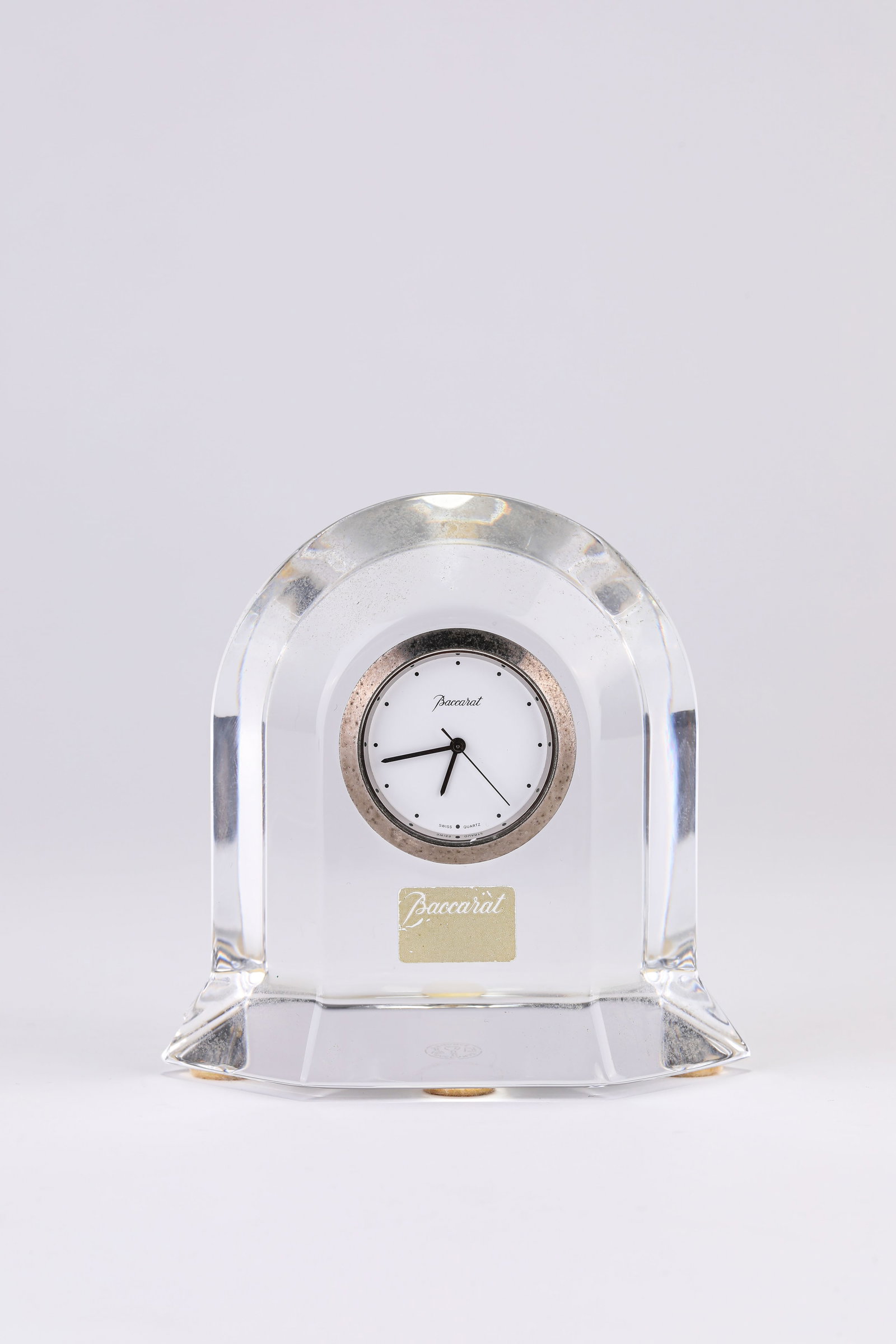 A BACCARAT CRYSTAL CLOCK - 5