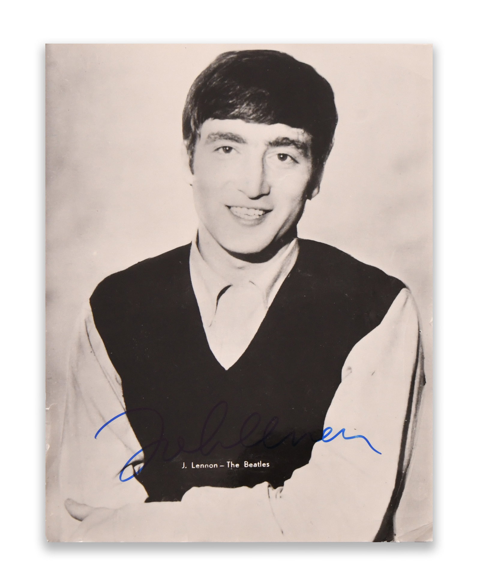 JOHN LENNON - SIGNED J. LENNON - THE BEATLES PROMOTIONAL PHOTOGRAPH (1 of 2)