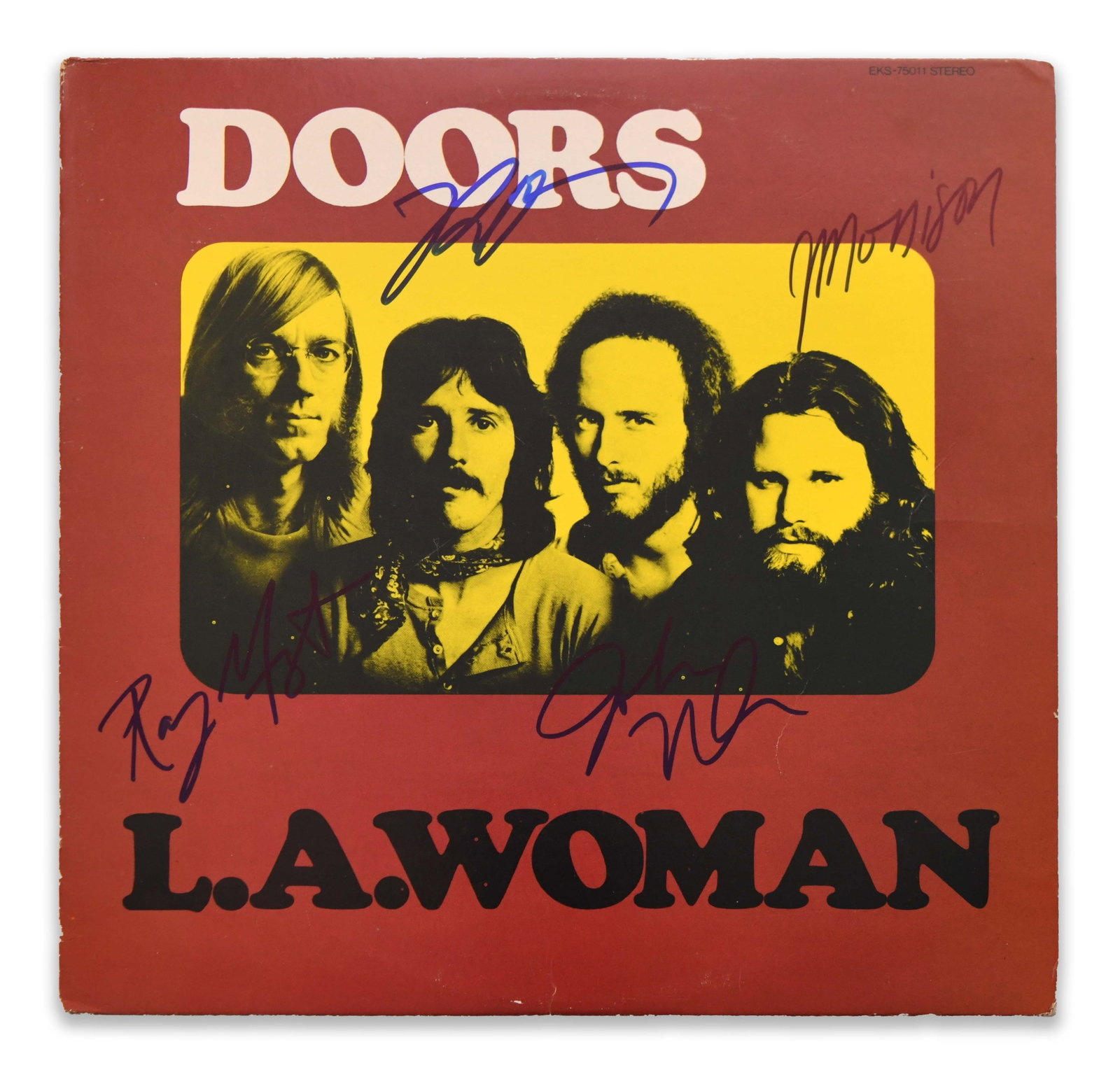THE DOORS - SIGNED L.A. WOMAN (ELEKTRA RECORDS, EKS-75011, STEREO) (1 of 5)
