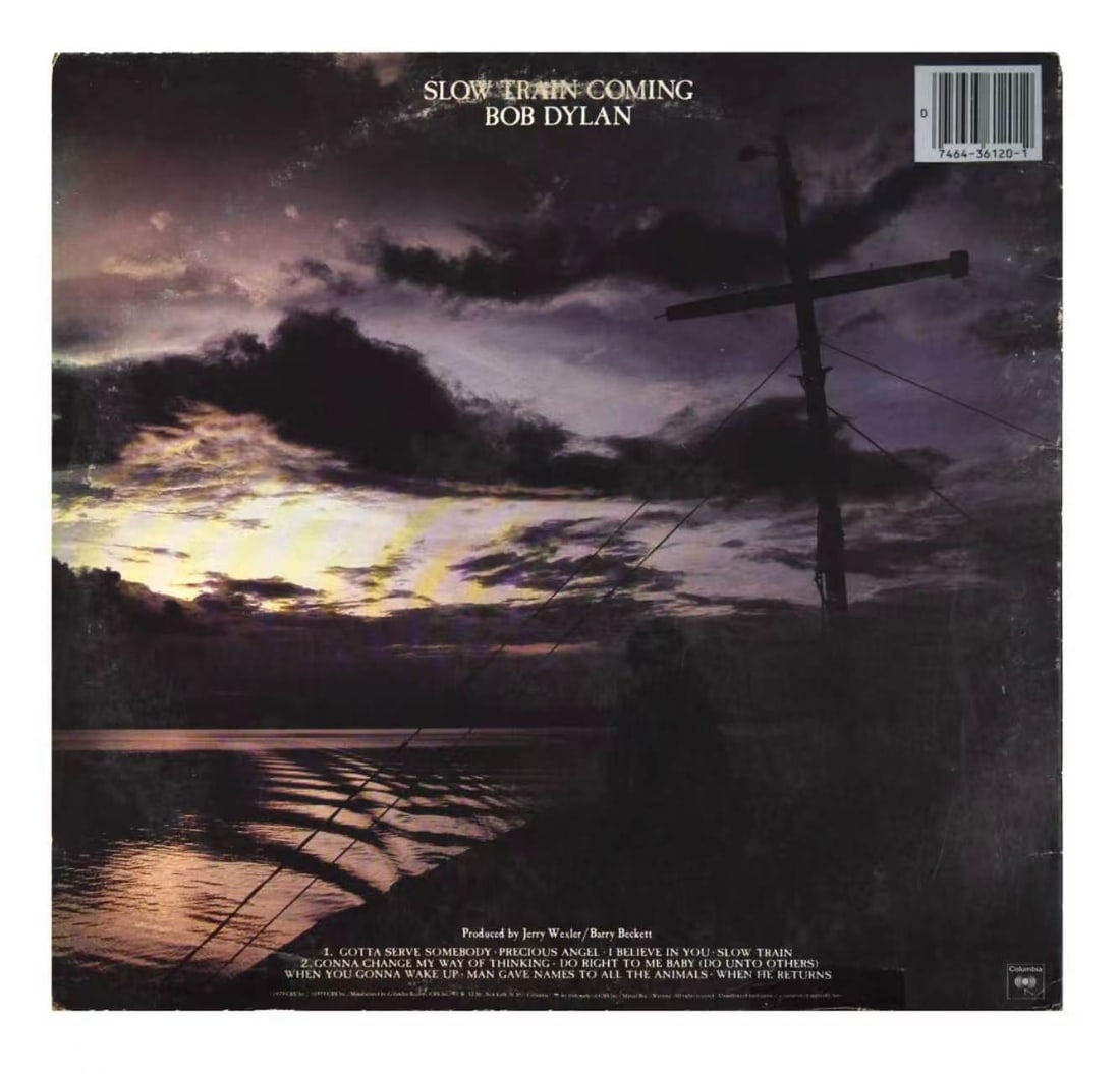 BOB DYLAN - SIGNED SLOW TRAIN COMING LP - 2