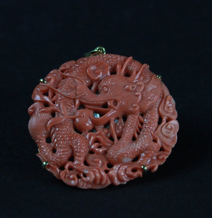 A Carved Coral Pendant (1 of 4)