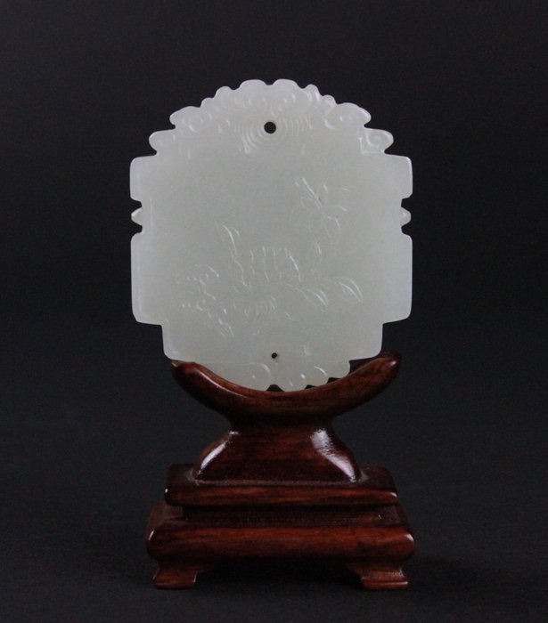 Antique Carved Chinese White Jade Pendant (1 of 7)