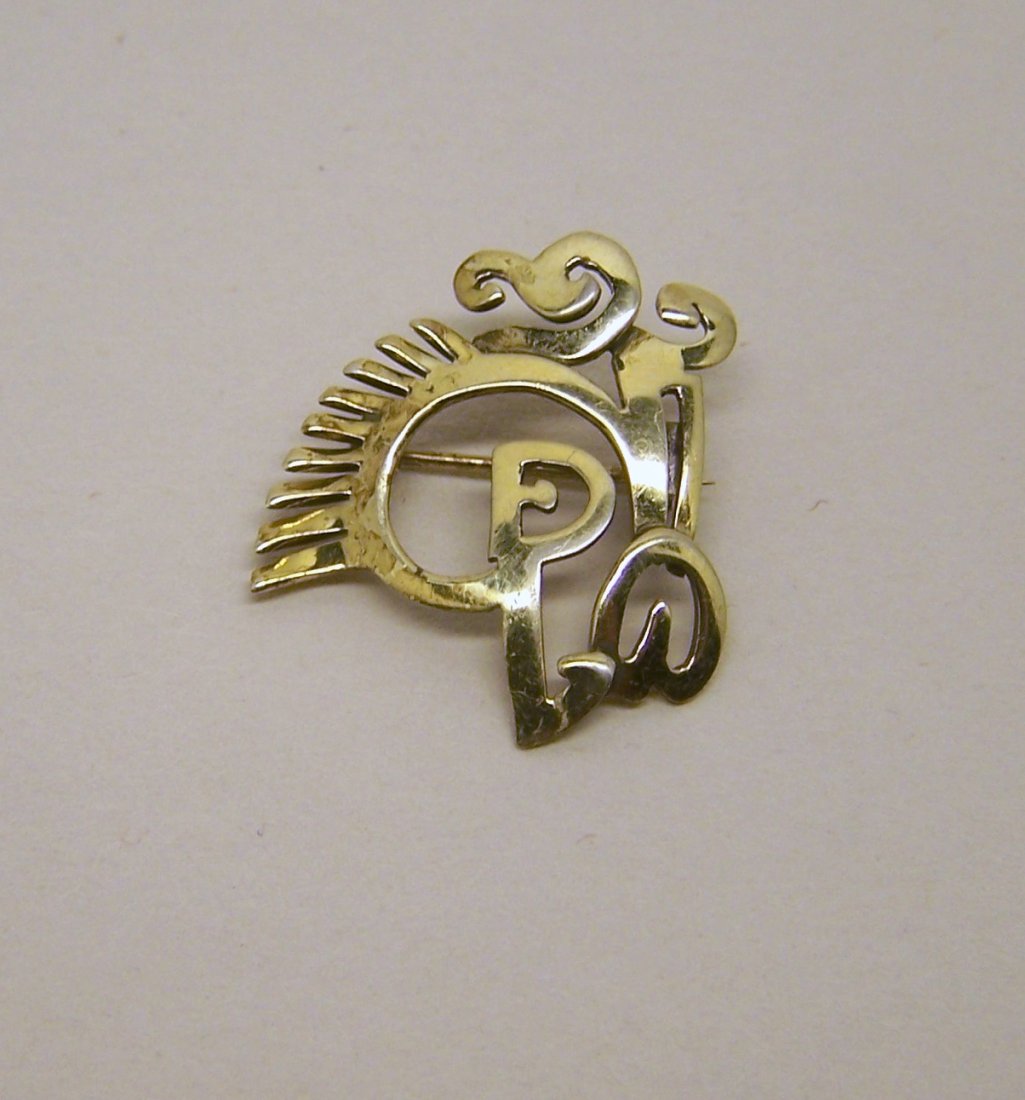 ERTE hand made sterling silver brooch (1 of 2)