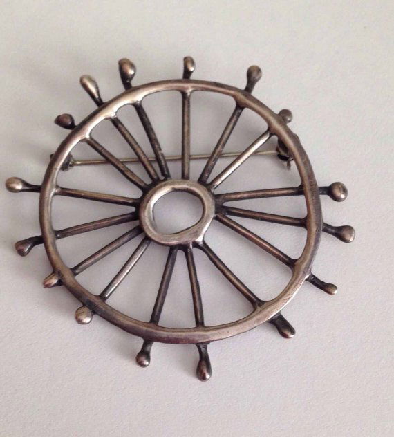 mid century studio sterling silver brooch pin pendant (1 of 3)