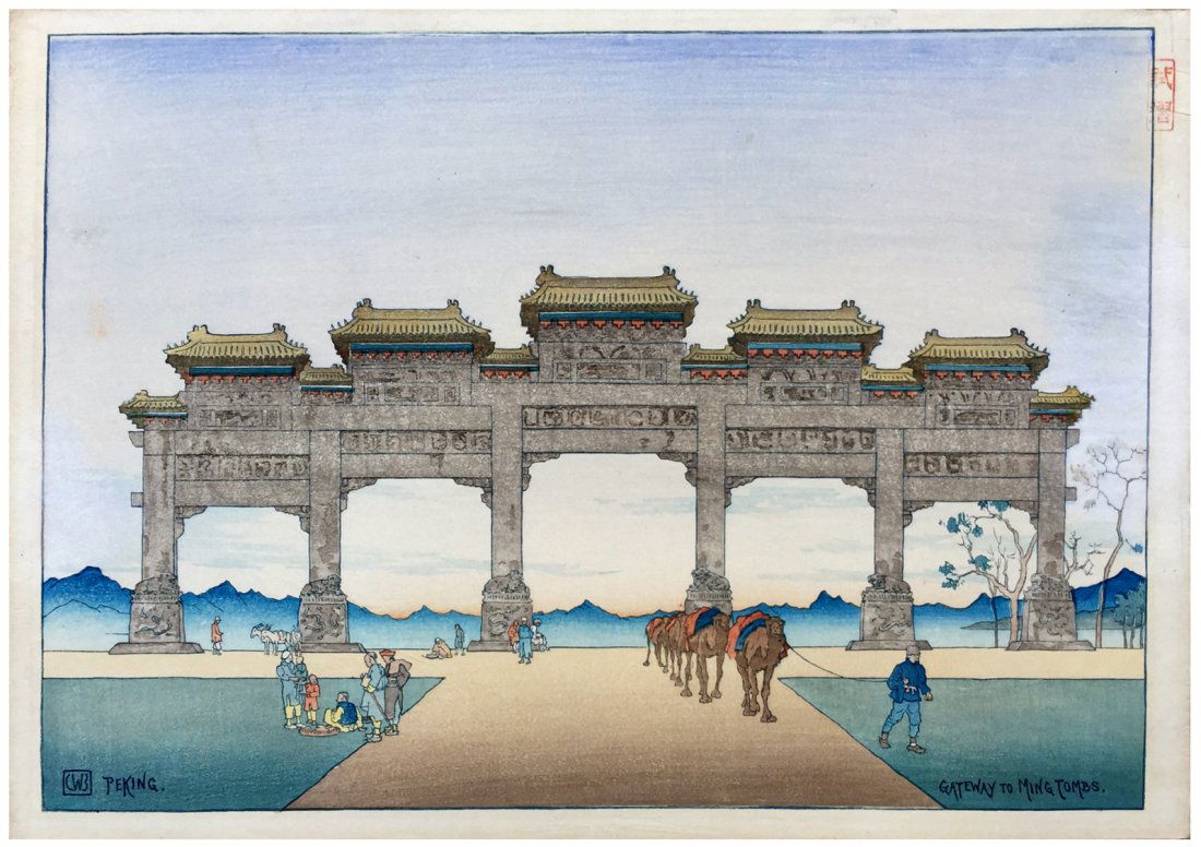 Japanese Woodblock Print Charles Bartlett (1 of 4)