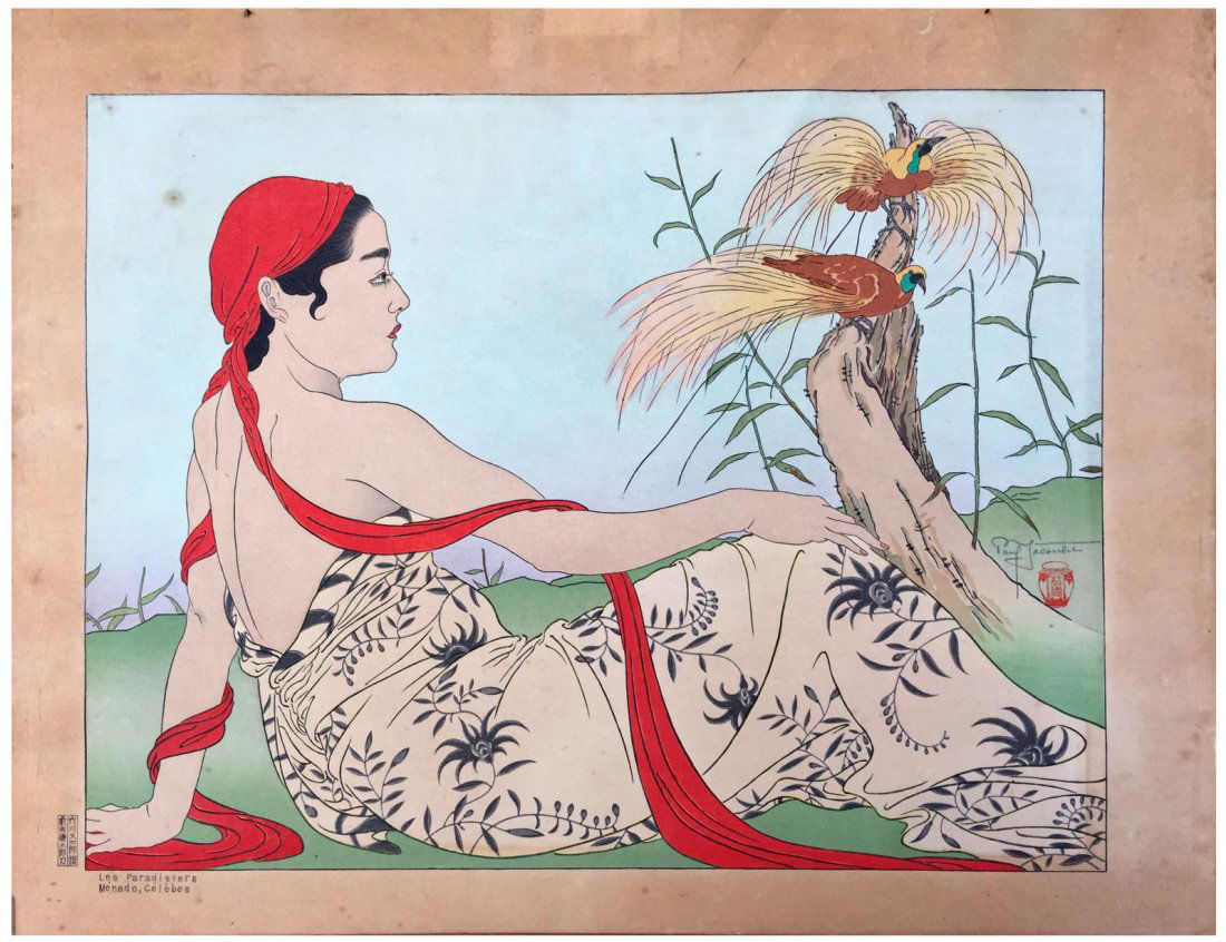 Japanese Woodblock Print Paul Jacoulet (1 of 4)
