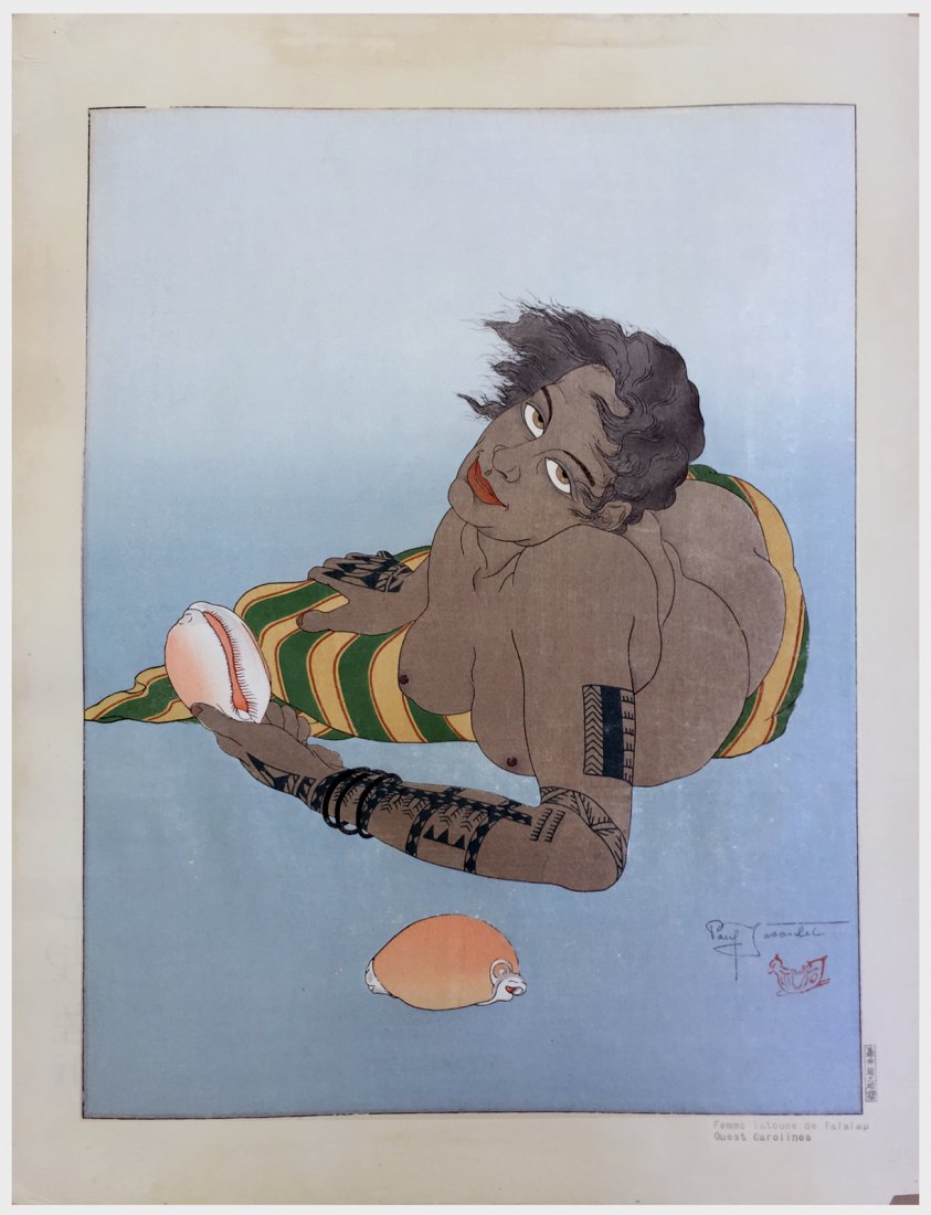 Japanese Woodblock Print Paul Jacoulet (1 of 6)