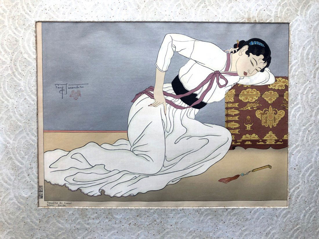 Japanese Woodblock Print Paul Jacoulet (1 of 4)