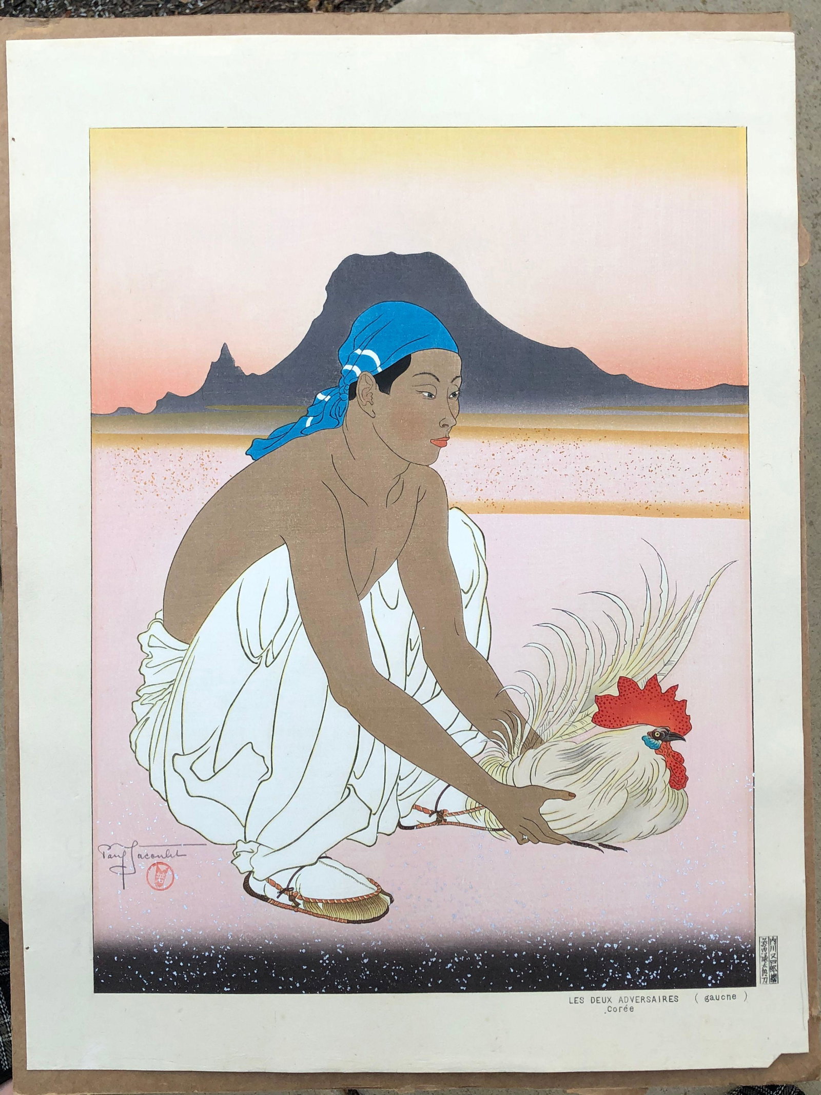 Japanese Woodblock Print Paul Jacoulet (1 of 2)