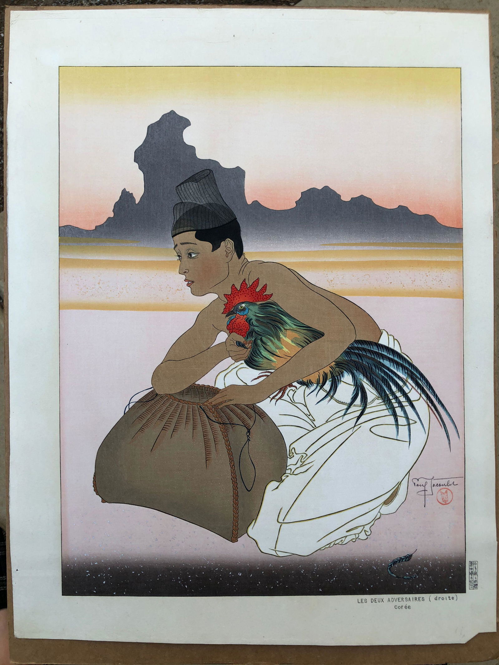 Japanese Woodblock Print Paul Jacoulet (1 of 2)
