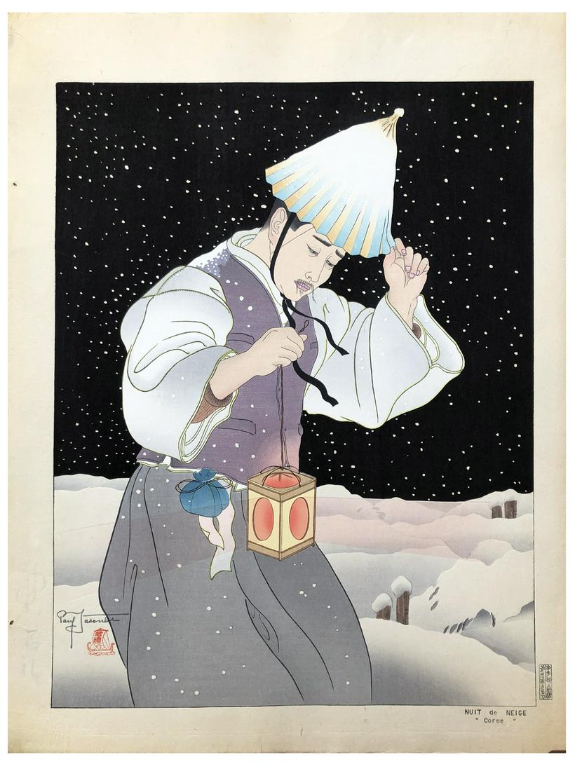 Japanese Woodblock Print Paul Jacoulet (1 of 4)