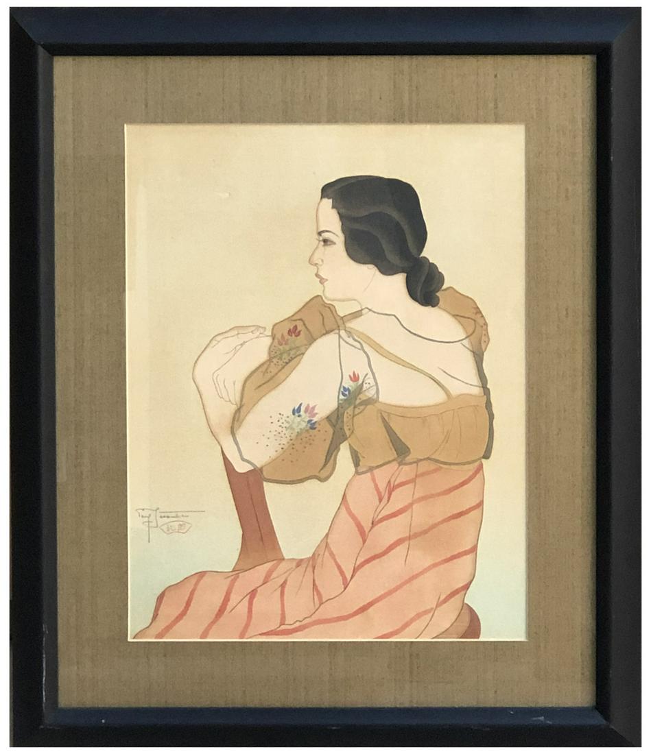 Japanese Woodblock Print Paul Jacoulet: Japanese Woodblock Print by Paul Jacoulet Rita Saban Diaz