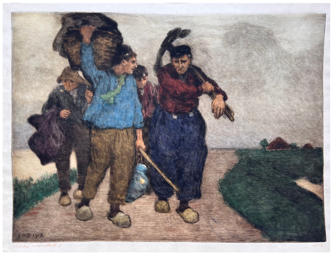 Japanese Intaglio Print Charles Bartlett (1 of 4)