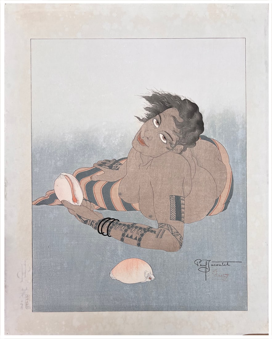 Japanese woodblock Print Paul Jacoulet (1 of 5)