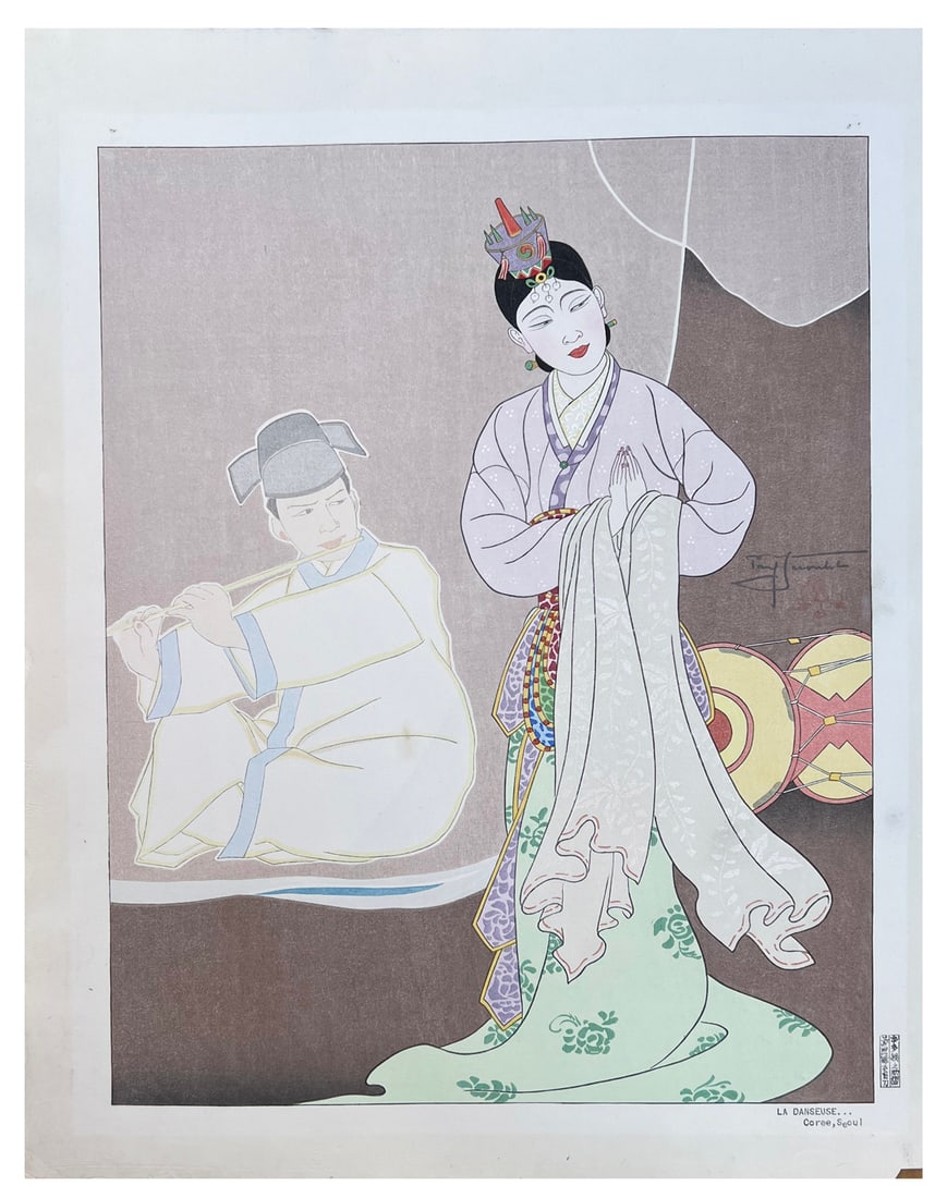 Japanese woodblock Print Paul Jacoulet (1 of 5)