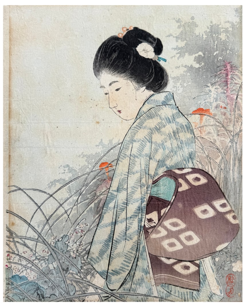 Japanese woodblock Print Takeuchi Keishu (1 of 4)